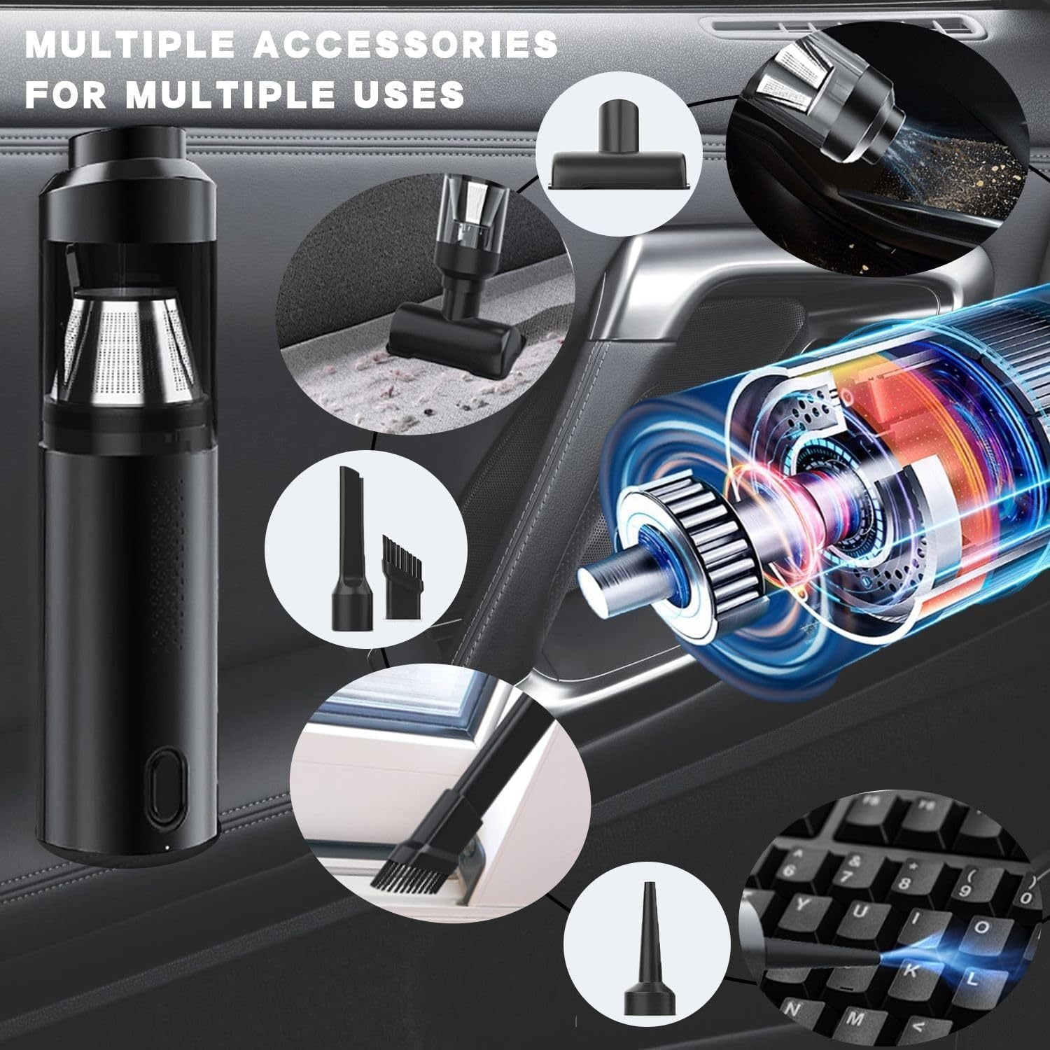 Stealth Vacuum | High-Suction Cordless Detailer | 15000Pa