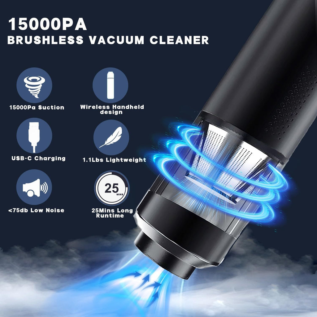 Stealth Vacuum | High-Suction Cordless Detailer | 15000Pa